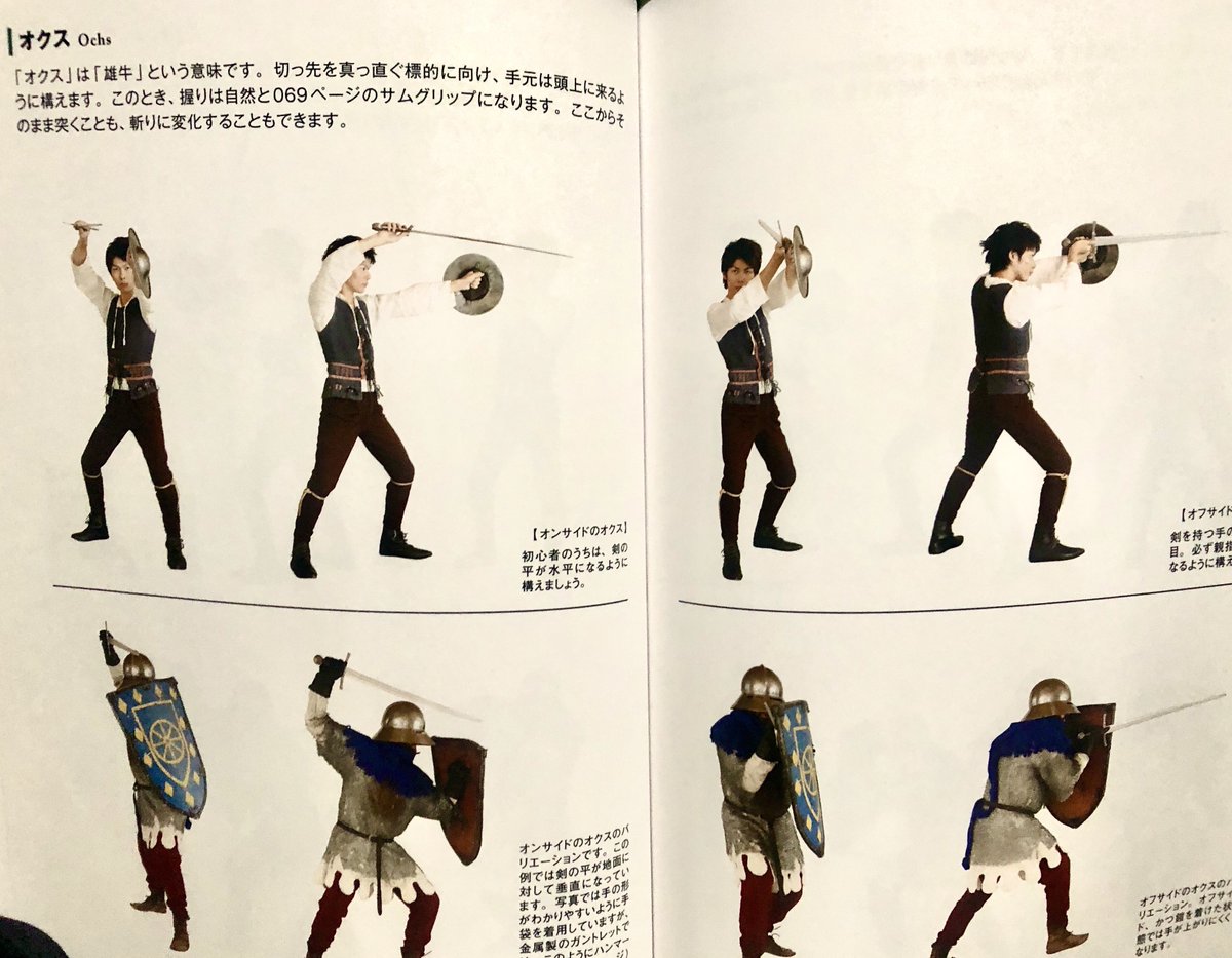 中世騎士の武器術』には「片手剣と盾」の武器術もあります。盾には