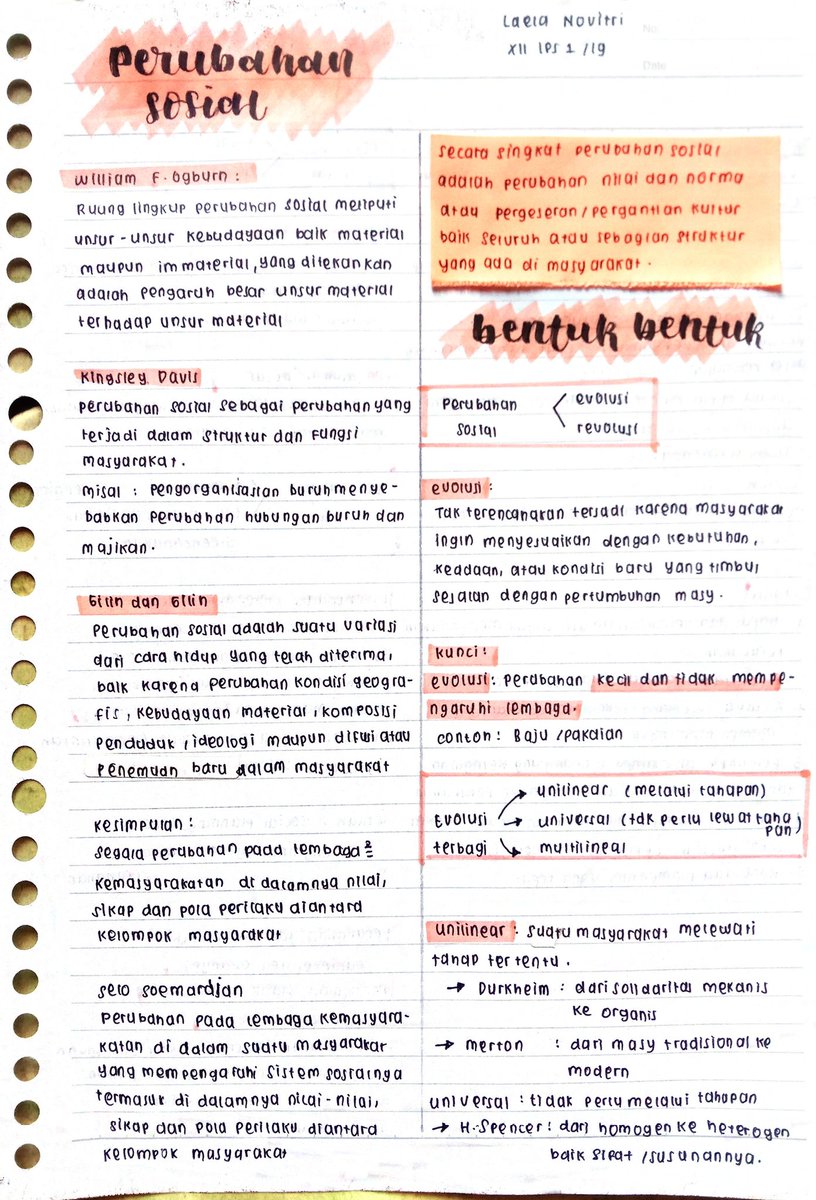 iridoriscent's tweet photo. PERUBAHAN SOSIAL

SOSIOLOGI XII BAB 1

Referensi: PPT guru aku, zenius, pahamify, ruangguru alias ini capek bgt nulisnya banyaak!🤧💔

tapi buat yang mau singkatnya buat ngehafal bisa cek yang sticky notes aja ya karena aku ngapalin garis besarnya dari situ WKWK https://t.co/yylz0zBAFJ