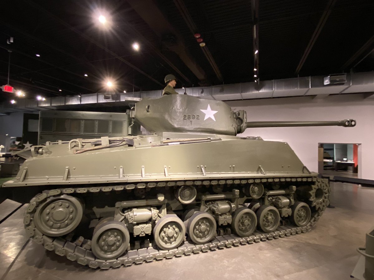 M4E8 Sherman tank on display. Nearly 50,000 Sherman tanks were built during WWII.
