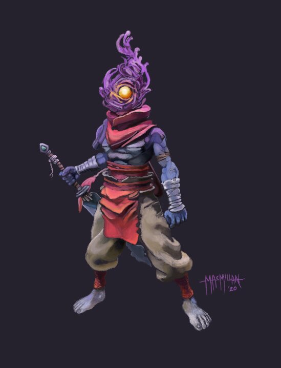 kaijustorm's tweet photo. It’s finally complete! I give you....The Beheaded!(digital painting inspired by Dead Cells created in Krita) #fanart #deadcells #deadcellsgame #artistsoftwitter #digitalart #Krita #motiontwin https://t.co/OdttBUomBw