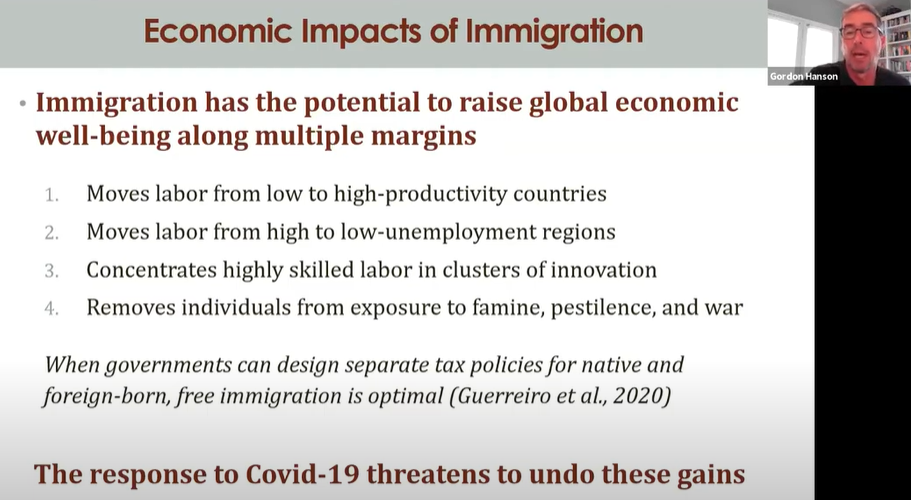 Impacts of immigration:"Something we don't spend nearly enough time talking about is that immigration represents a form of insurance against very severe shocks related to famine, pestilence, and war"(3/n)