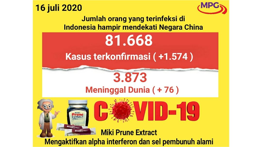 IndonesiaMPG's tweet photo. Saatnya kita harus benar-benar mempersiapkan diri sendiri untuk meningkatkan kesadaran kita akan kesehatan dengan selalu mengikuti protokol kesehatan yang telah ditentukan
Miki Prune Extract senantiasa menjaga dan melindungi kesehatan keluarga anda
#MikiPruneExtract https://t.co/IyrvsaMPlV