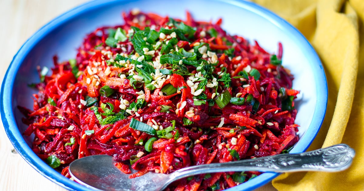 When flavour meets nutrition: Moroccan carrot &amp; beet salad with toasted nuts, herbs and spices  #plantbased #glutenfree irenamacri.com/recipes/morocc…