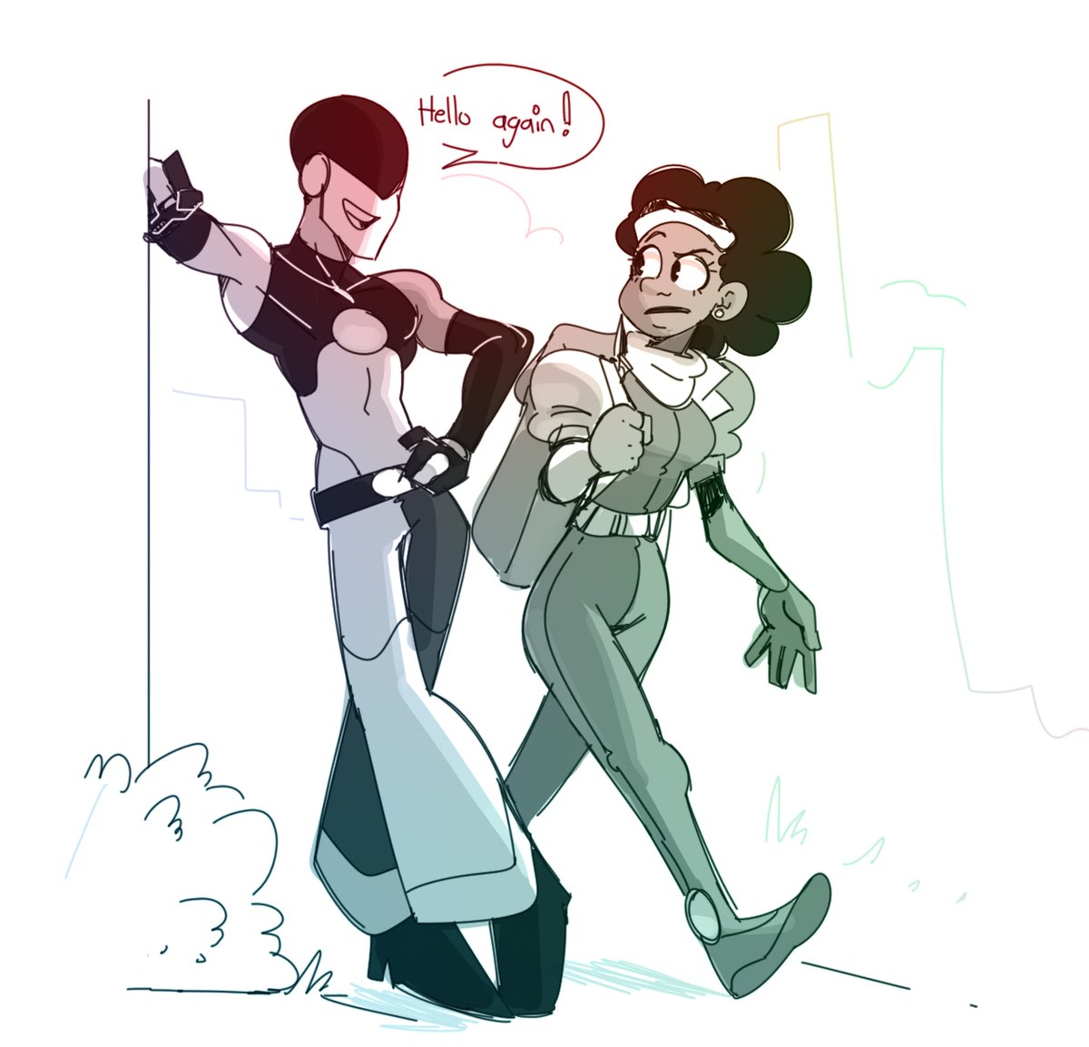 Vant, the new guy in town, is awfully interested in Debby

#ocs 