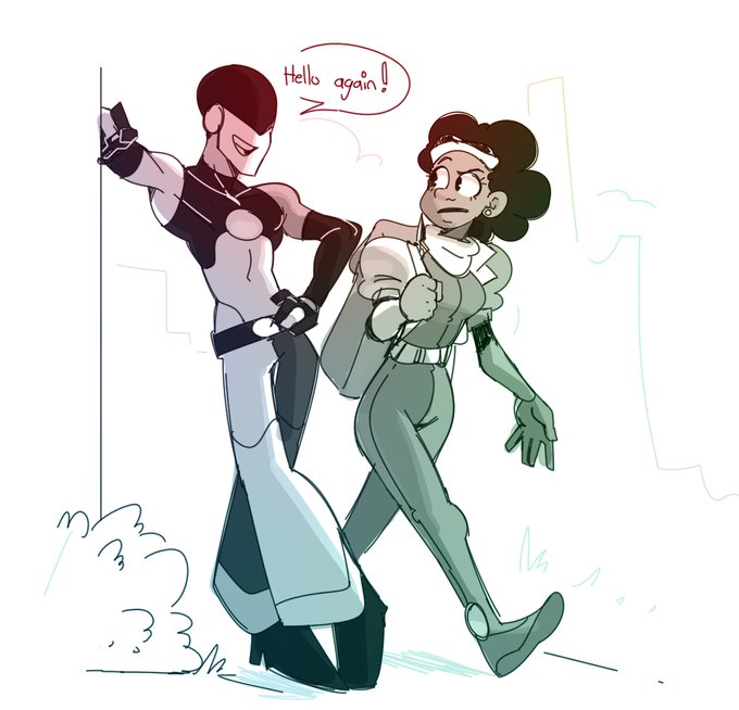 Vant, the new guy in town, is awfully interested in Debby

#ocs 