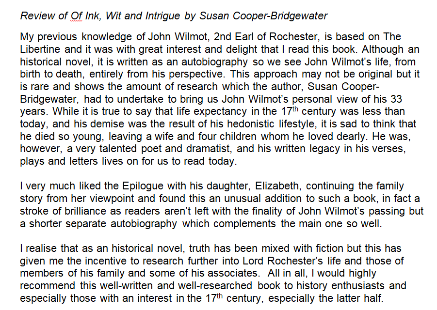 RestorationHat's tweet photo. ๐ฎ๐ณ I was supposed to post this during #Restoration360Week and I therefore owe a big apology to both the reviewer @ChasquiPenguin and the book's author @SueCooperBridge
Get up close and personal with the 2nd Earl of Rochester in https://t.co/5Q6JbuIrYz https://t.co/r9UCH1Bn0y