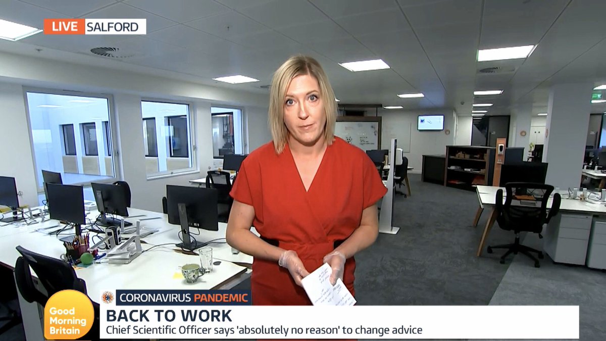 We’re live for <a href="/GMB/">Good Morning Britain</a> at <a href="/apadmi/">Apadmi</a> in Salford Quays as office workers are expected to be told to ‘return to work’ by the Prime Minister. <a href="/peteonsound/">peter bailey</a> <a href="/JeffMediaSat1/">Jeff@MediaSat 🇬🇧</a>