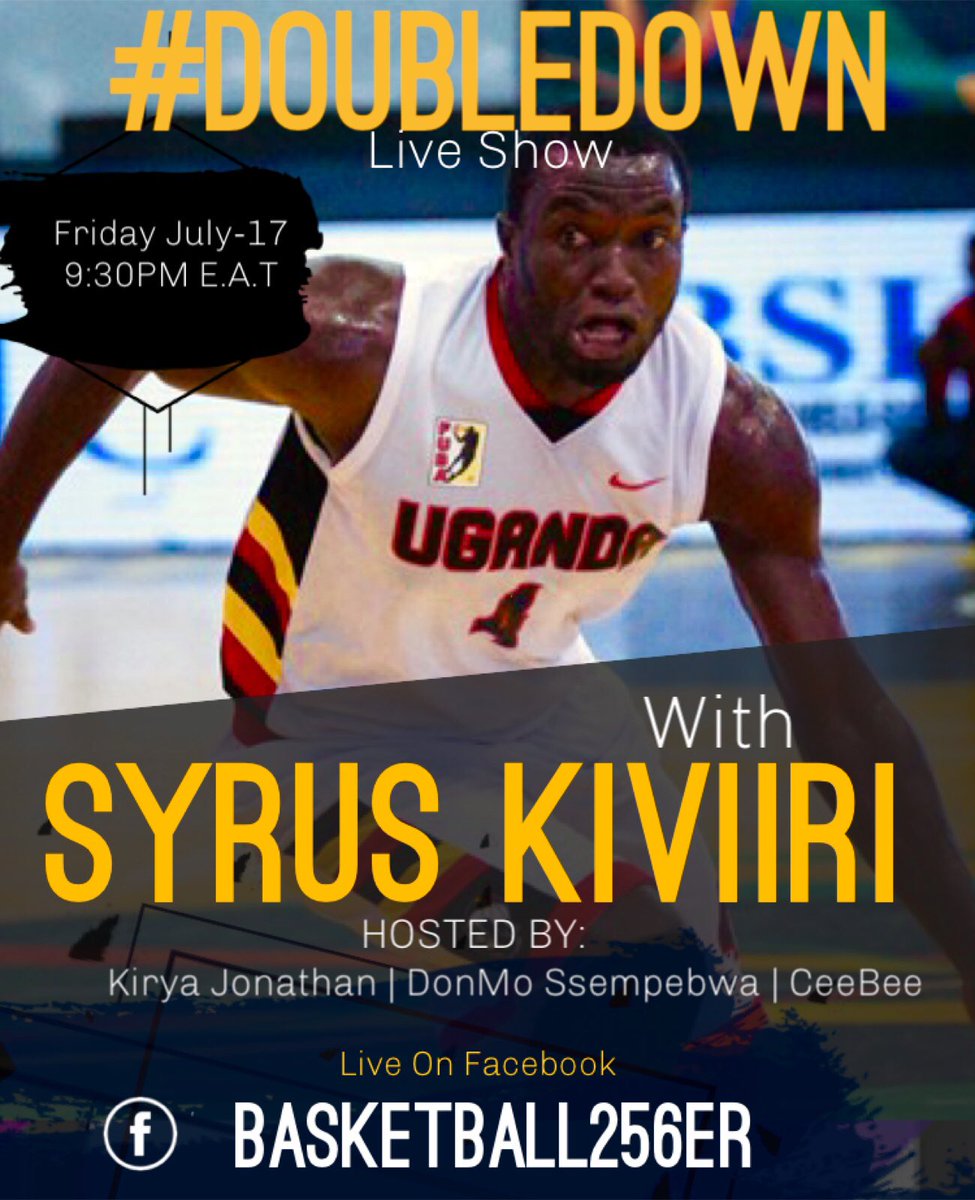 Cucubrian's tweet photo. 📌TONIGHT | 9:30 PM | LIVE ON THE DOUBLEDOWN SHOW | 🔊 THE MVP , THE CHAMP | THE KILLER CROSSOVER | THE HUSTLE IN THE GAME | 🔊 STANDING AT 6’1 FROM LUBIRI S.S via NDEJJE, UCU, WARRIORS, FALCONS , OUR SAVIOR, POWER &amp; NOW NAMUWONGO | 🔊 A CERTIFIED 🇺🇬 SILVERBACK , SYRUS THE VIRUS. https://t.co/lmHKXnui2n