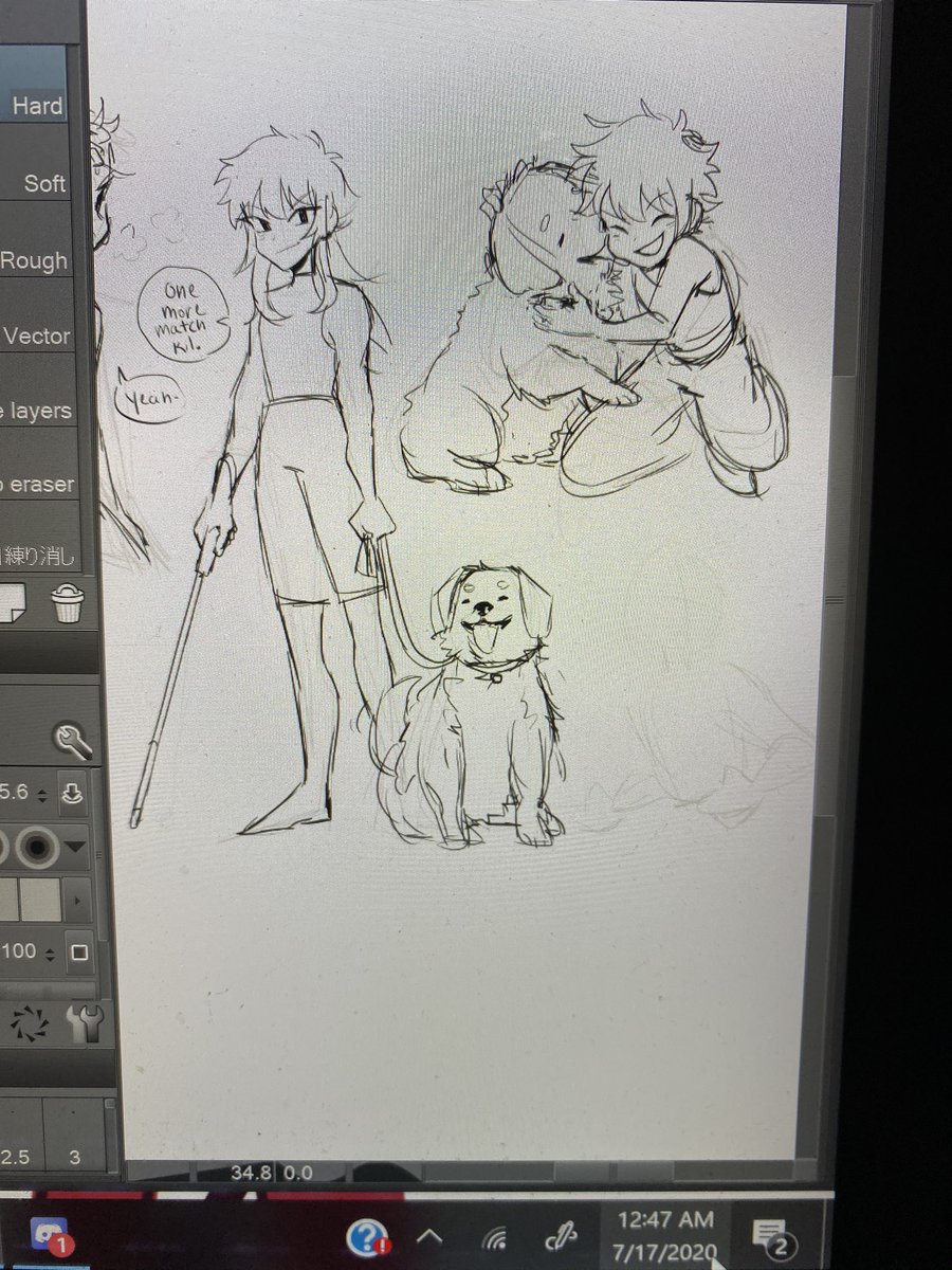 [HXH] blind!killua sketches. He's also a boxer- 