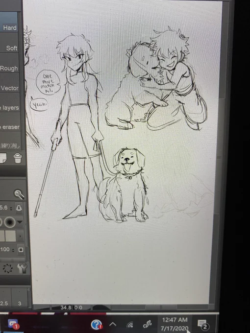 [HXH] blind!killua sketches. He's also a boxer- 