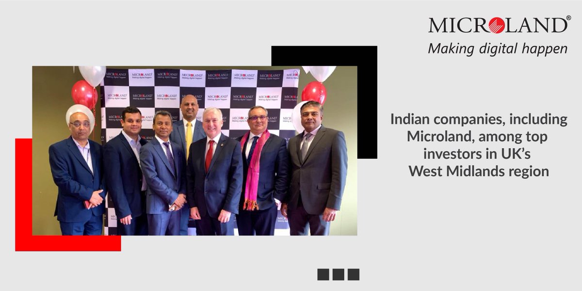 MicrolandLtd's tweet photo. Microland is proud to be part of the region’s growing community of technology specialists and look forward to building on our accomplishments there.  https://t.co/qAe1I9puH0

#MakingDigitalHappen #Technology #ProudMicrolander
#UK #India #Birmingham #WestMidlands https://t.co/PfEt6Fqjyg