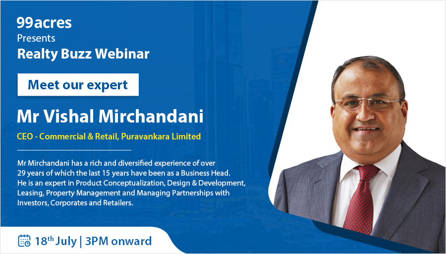 99acresIndia's tweet photo. 99acres Realty Buzz Webinar | Register now on https://t.co/1RtU8uXZb8 to join us on 18th July at 3 PM to explore the future of commercial #RealEstate in #India post #COVID19 crisis.
Know our Esteemed Panelists: @Mah_WorldCity @puravankara @Sanjay_Sriv https://t.co/iTedTlfyD8