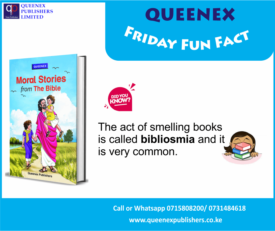 Queenexbooks's tweet photo. Do you like the smell of books? Well, you are not alone. I bet you did not know that liking the smell of books is a recognized thing and there is even a word for it! Now you know.
#QueenexBooks #ChildrensBooks #Storybooks #ColoringBooks #CBCEncyclopedias #CBCWorkbooks  #Charts https://t.co/mhYqZDAkaA