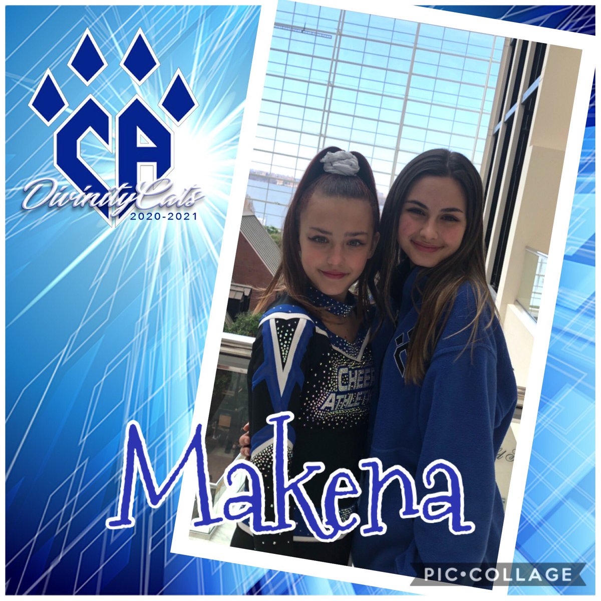 CA_DivinityCats's tweet photo. Meet MaKena! This is her 5th year cheering at CA. Her sister is her biggest supporter. She is excited to be on DivinityCats this season!Mak is looking forward to competing, gaining new skills, and making amazing memories!ππ€π #Lucky7th #DivinityCats #cheerathleticscharlotte https://t.co/9jdXF1HujB