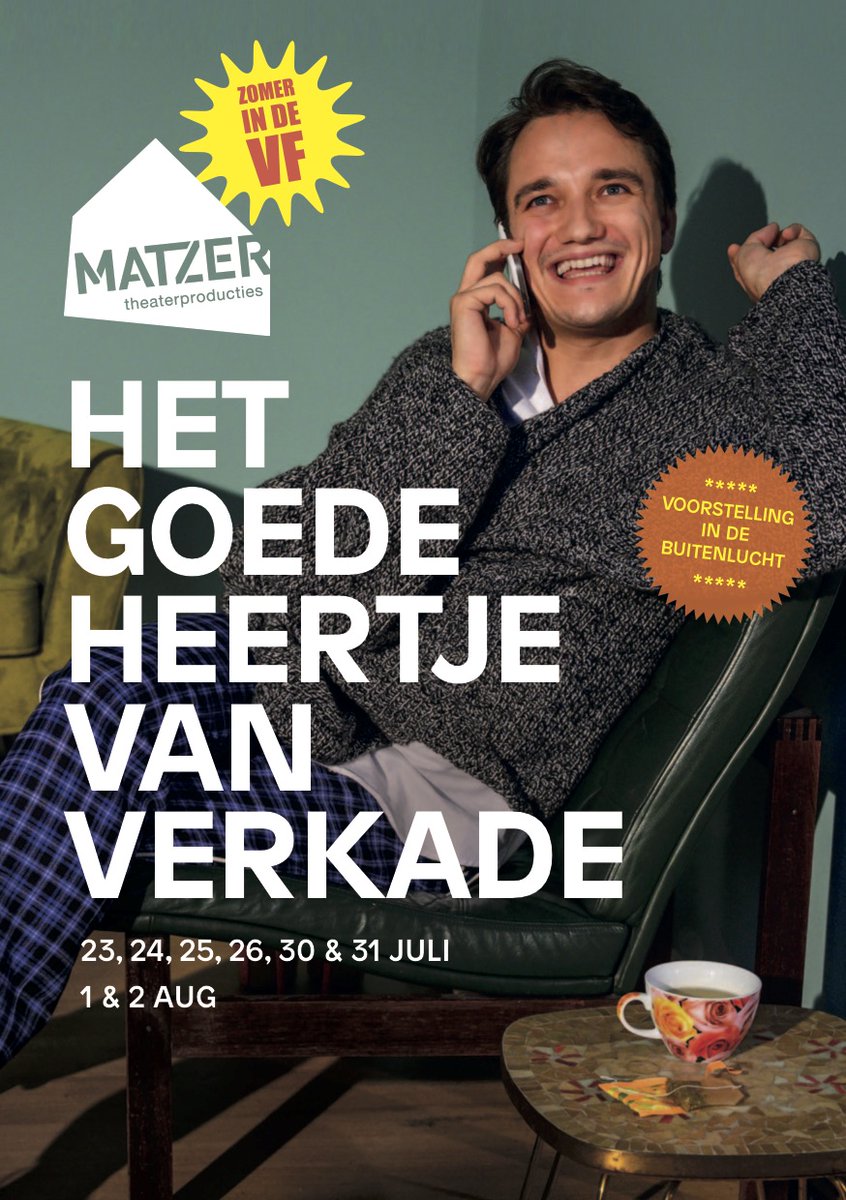 HET GOEDE HEERTJE SPEELT BUITEN
Het goede heertje van Verkade is terug! En nu in de buitenlucht, op de binnenplaats van de @verkadefabriek. Kom genieten met een drankje in de hand en een smakelijke borrelplank op tafel. Tot snel!

Tickets en info: bit.ly/VF_hetgoedehee…