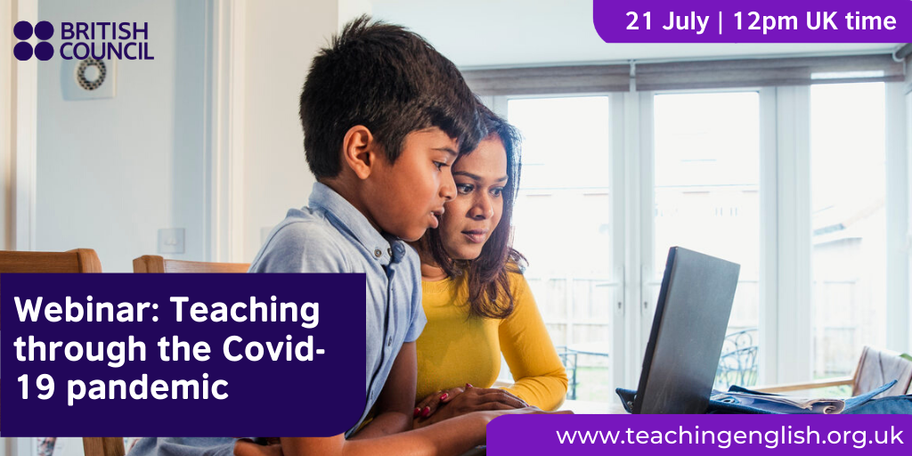TeachingEnglish's tweet photo. Join us on 21 July 2020 for a #webinar looking at the results of insight into how teachers have been working during the Covid-19 pandemic.
Register here: https://t.co/Cq4jR8trEJ
#TeachingEnglishInsight https://t.co/T2G89yl85T