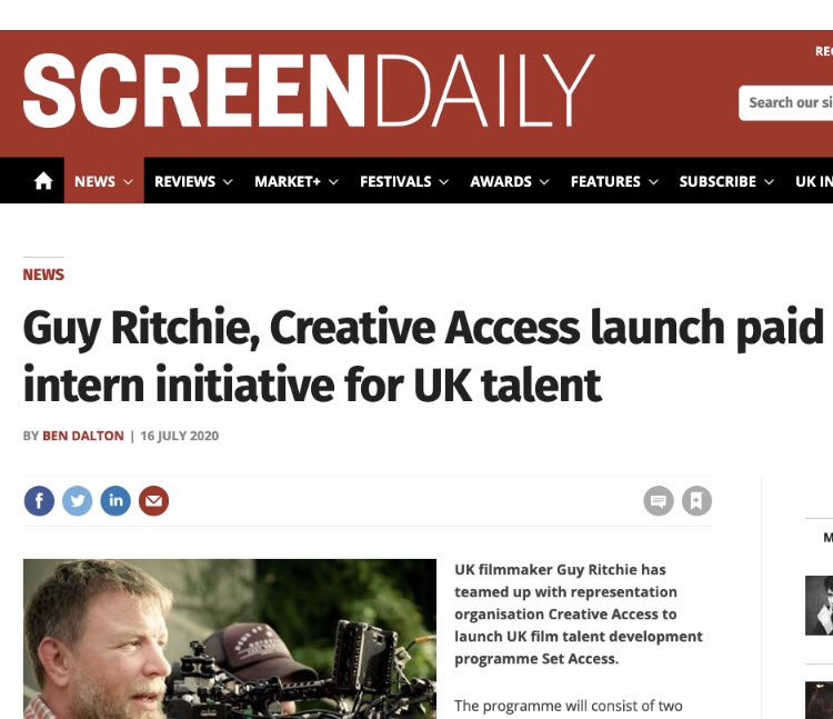 _CreativeAccess's tweet photo. 📢 CALLING ALL UK FILM TALENT 📢
Join @_CreativeAccess & @realguyritchie for #SetAccess: a development programme for unde-rrepresented communities 🎬 If you have experience working in film & want to progress to a senior role – this is for you!
Apply NOW 👉🏽 https://t.co/Dtze9Wy7vQ https://t.co/Y2XXnpICJ0