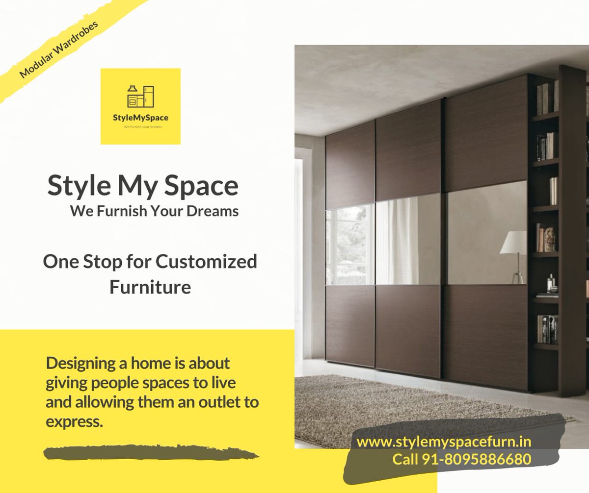 StyleMySpace5's tweet photo. Are You Looking For Customized Modular Wardrobes??
Then Visit Us.
#furniture #furnituredesign #furnituremakeover #instamskeover #wardrobe #stylishwardrobe #swingdoorwardrobe #sofa #spacesavingfurniture #interiordesigner #stylemyspace https://t.co/oOyKJPkCpq