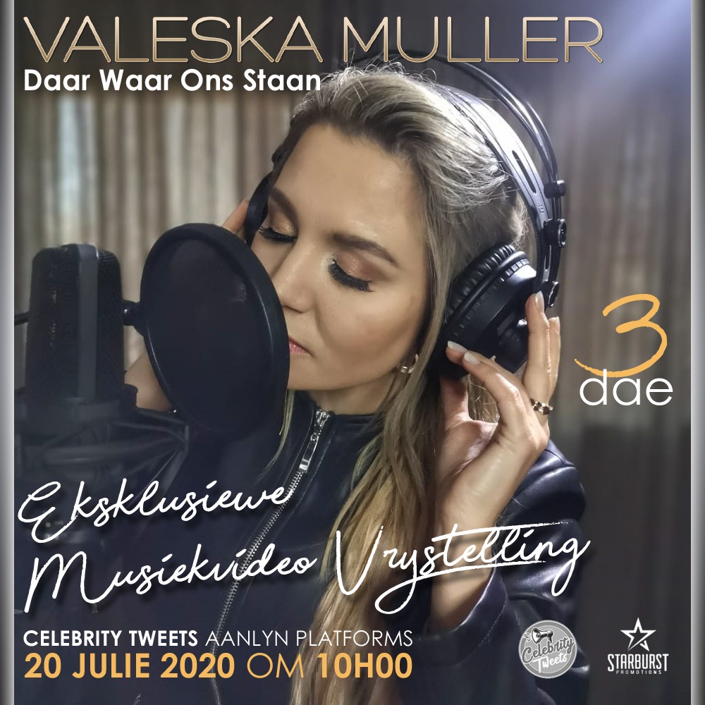 StarburstPromo's tweet photo. π₯ @Valeskamuller stel eerskomende Maandag haar splinternuwe musiekvideo vry!
Hou @SACelebTweets dop om 10h00!
#DaarWaarOnsStaan #3DAE https://t.co/Y9rcEpB9Of