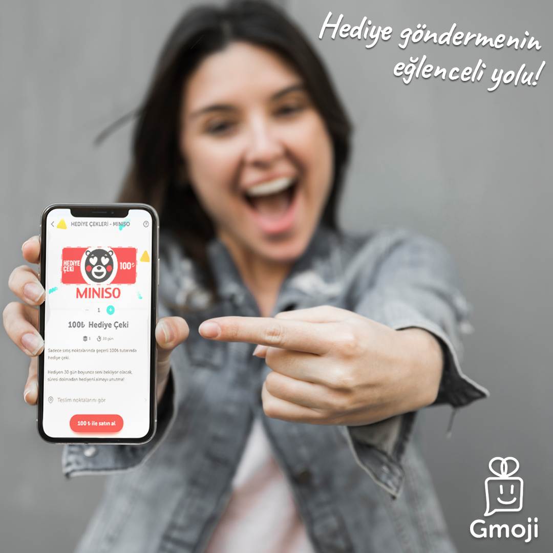 GmojiTurkey's tweet photo. Miniso hediye çeklerini, sevdiklerinize #hediye edebilir ya da kendinize alabilirsiniz! Artık tek tuşla, istediğiniz yerden, istediğiniz zaman hediye gönderebilirsiniz. Gmoji #HediyeGöndermeninEnHızlıveEnKolayYolu https://t.co/jk0BOeLbme