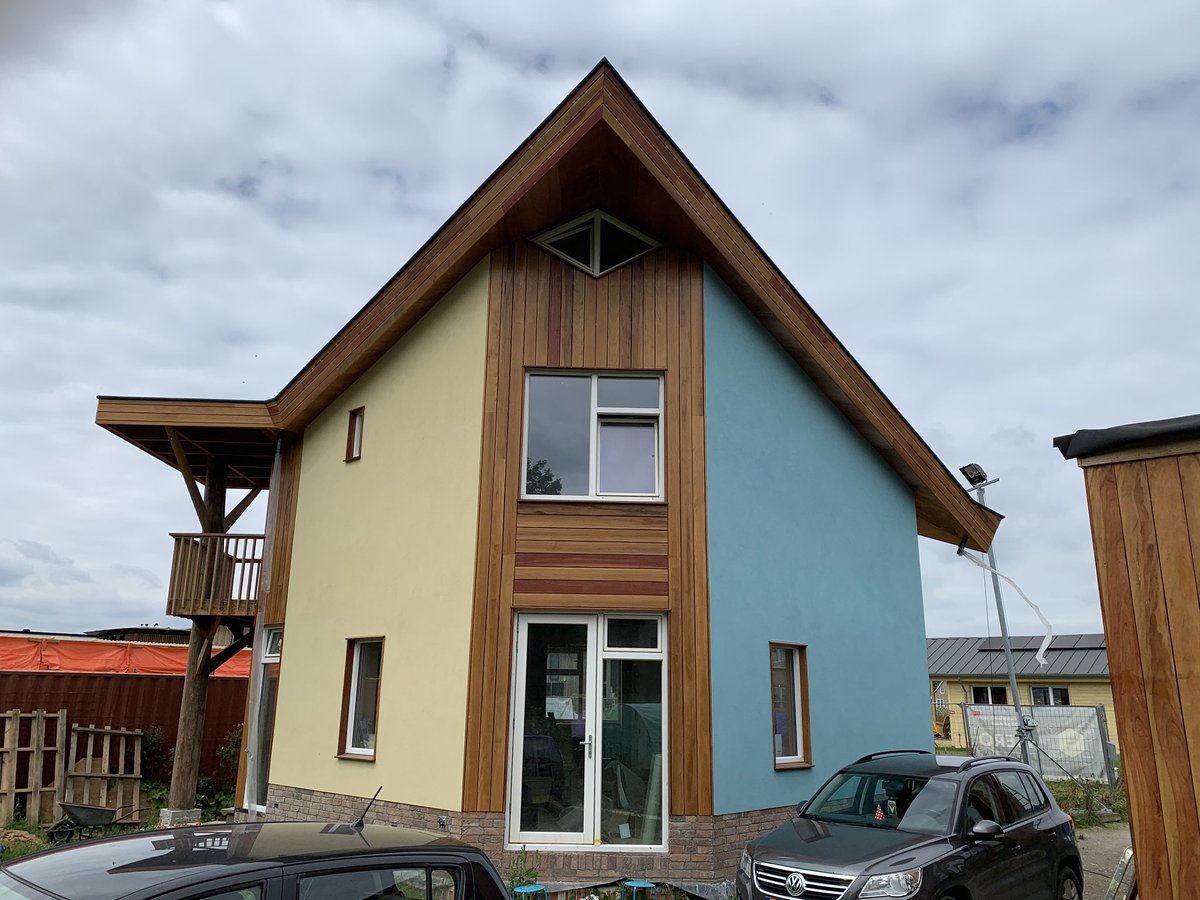 OrigineleHuizen's tweet photo. @Arc2architecten Bureauexcursie @Arc2architecten #AnansiBoomHuis. #strobouw #biobased @InOosterwold https://t.co/Y5Zt3qzwMQ