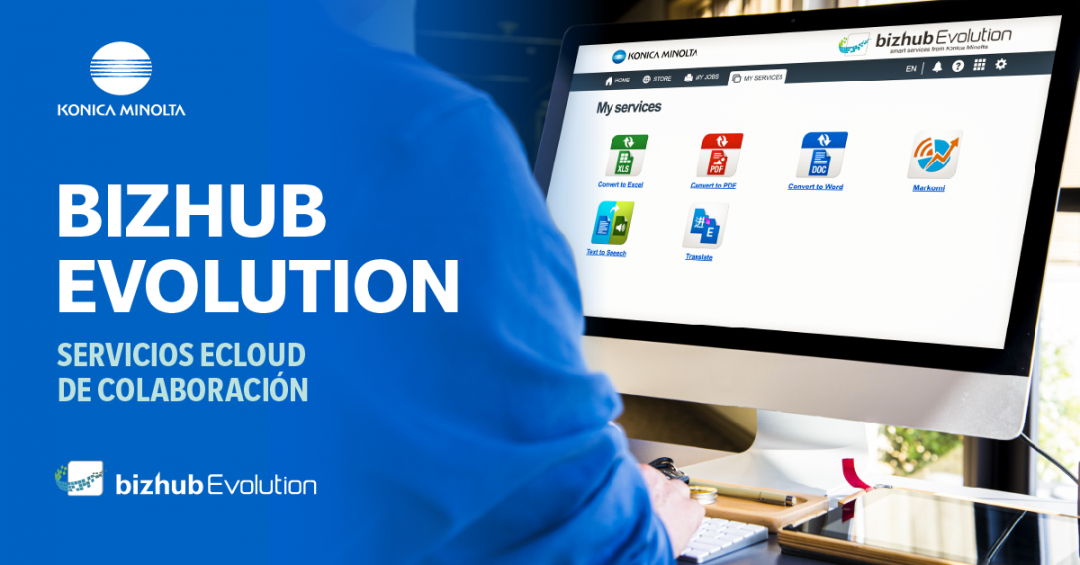 KonicaMinoltaES's tweet photo. Prueba las herramientas colaborativas de #bizhubEvolution: #Versionado de documentos, #compartición de información y archivos y almacenamiento en la nube, además de conversión de #formatos y #traducción. Conócelo ahora ⇒ https://t.co/fvXtDvX3lm https://t.co/1nDJOZCu3e