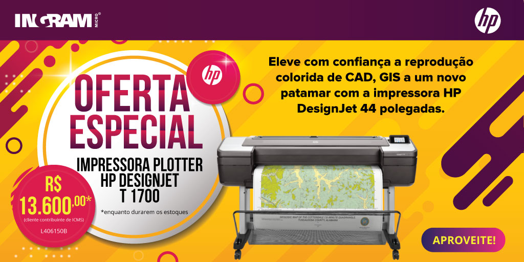 IngramMicroBRA's tweet image. Oferta especial de Impressora Plotter HP Designjet T 1700. Corra para aproveitar essa oportunidade. Oferta válida apenas enquanto durarem os estoques. Clique no link e boas vendas: bit.ly/IM_HPT1700 
#IngramMicroBrasil #HP #PlotterHP #ImpressoraHP #HPDesignjet