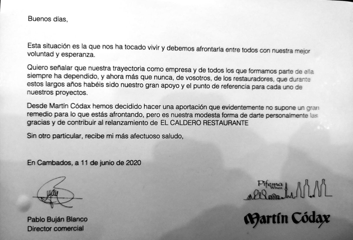 Los vinos de las bodegas <a href="/BodMartinCodax/">BodegasMartínCódax</a> son colosales, deliciosos, pero su equipo humano es que "quita el sentío", de categoría.👌👏🙌
¡Muchas gracias, sois muy grandes!