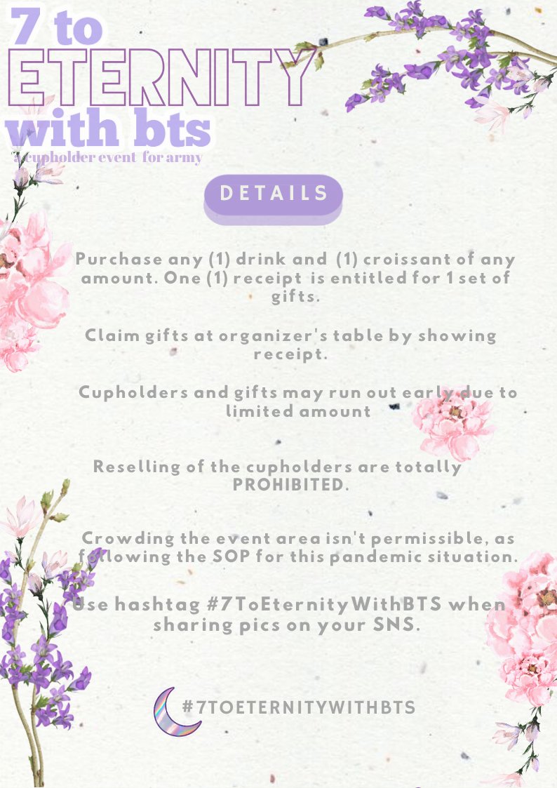 7WITHBTS's tweet photo. 𝟕 𝐓𝐎 𝐄𝐓𝐄𝐑𝐍𝐈𝐓𝐘 𝐖𝐈𝐓𝐇 𝐁𝐓𝐒

"𝑾𝒆 𝒘𝒆𝒓𝒆 𝒐𝒏𝒍𝒚 𝒔𝒆𝒗𝒆𝒏
𝑰, 𝒃𝒖𝒕 𝒘𝒆 𝒉𝒂𝒗𝒆 𝒚𝒐𝒖 𝒂𝒍𝒍 𝒏𝒐𝒘"

𝘣𝘵𝘴' 7𝘵𝘩 𝘢𝘯𝘯𝘪𝘷𝘦𝘳𝘴𝘢𝘳𝘺 𝘤𝘶𝘱𝘩𝘰𝘭𝘥𝘦𝘳 𝘦𝘷𝘦𝘯𝘵

📍 Chizu, NU Sentral
📆 23th August 2020
⏰ 11AM till 4PM 

See you there MY ARMYS! https://t.co/QrF9q0OTYn