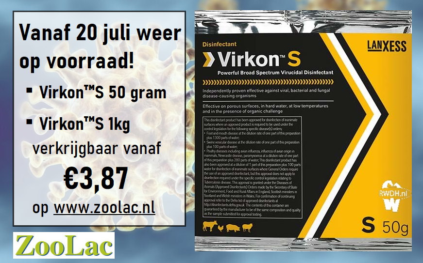 ZoolacPropaste's tweet photo. Door het #coronavirus is de vraag ontsmettingsmiddelen enorm gestegen. Nog geen effectief ontsmettingsmiddel in huis? Virkon™S bestellen kan via: https://t.co/XieAdheL1r. Vanaf 20 juli 2020 weer volop op voorraad! https://t.co/Oajdd8fkhV