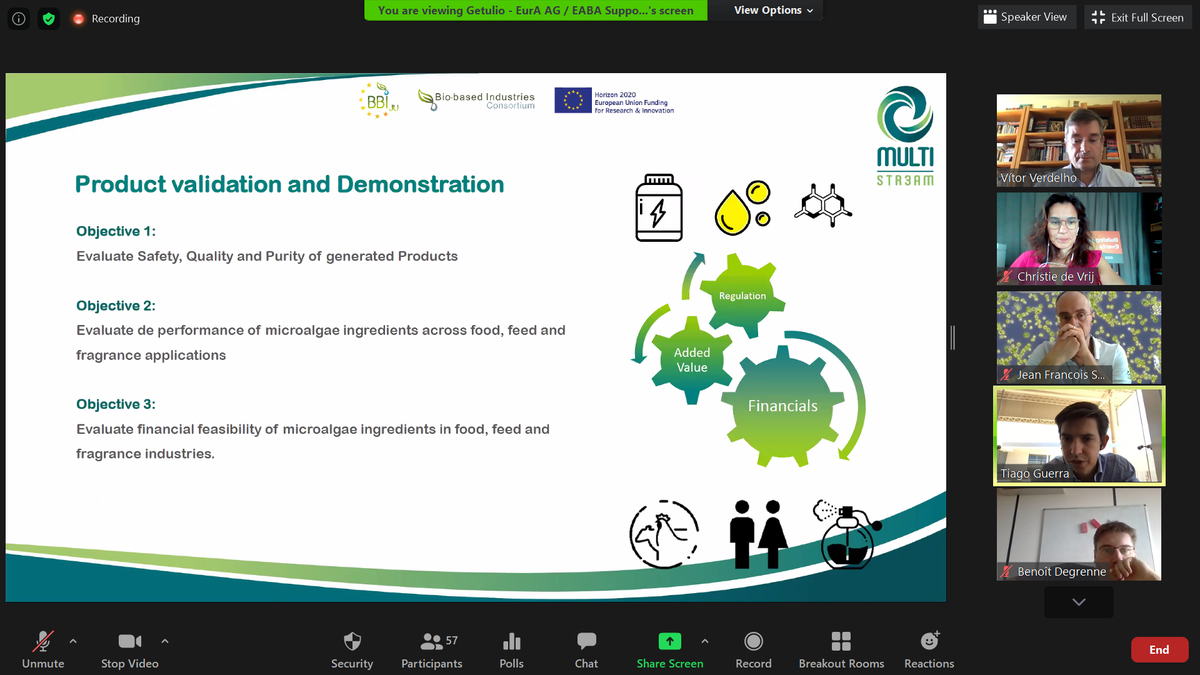 EABA_Algae's tweet photo. And to finish our `Reference Project session` at @EABA_Algae Flash #Webinar: EU Programmes & Opportunities in the #algae #biomass sector comes with #MultiStr3am presented by Tiago Guerra @algae4future A4F (Portugal). Great day! @Buildingonevent #EUprogrammes #algae #microalgae https://t.co/RduolBriJL
