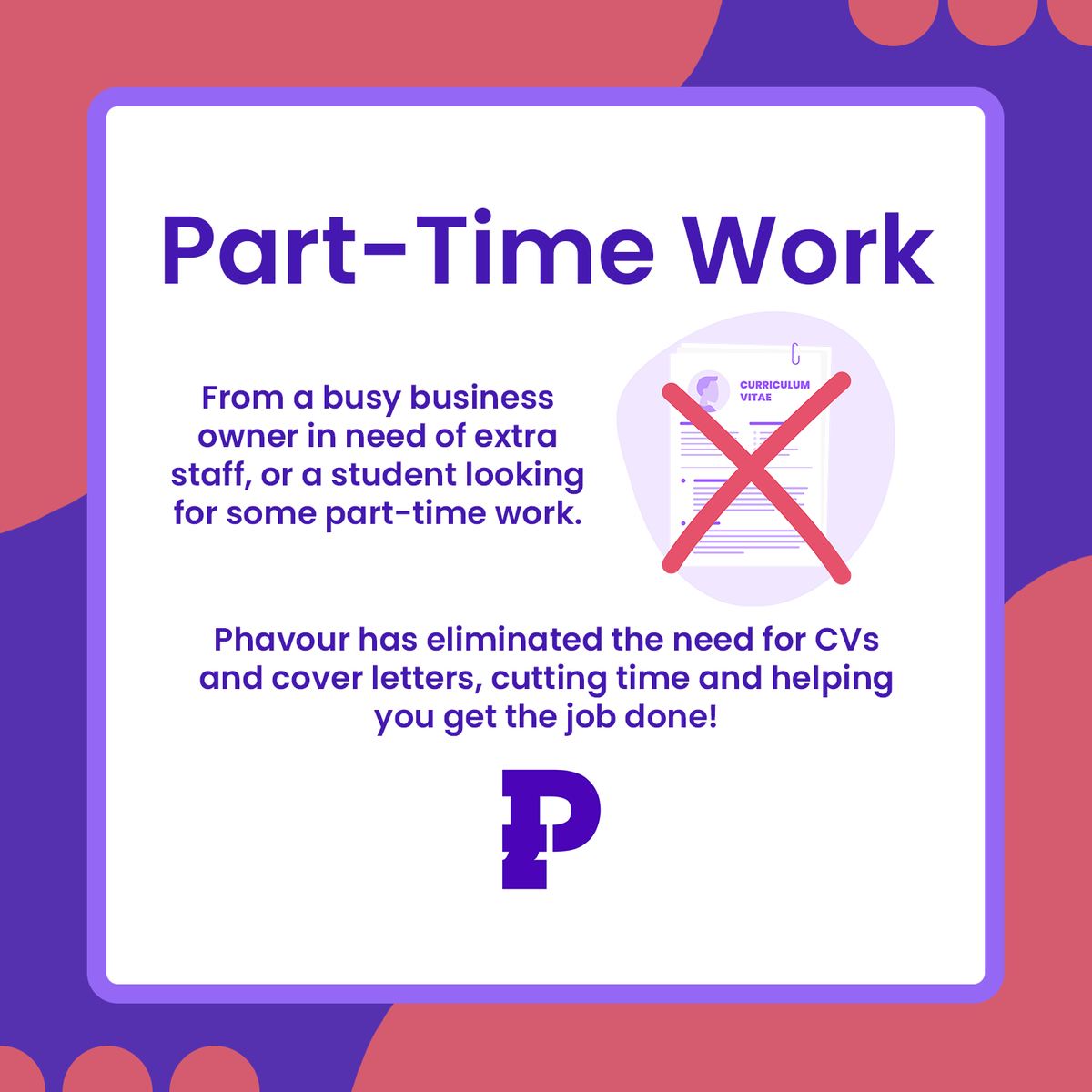 PhavourLtd's tweet photo. I know what you're thinking... "No Cvs or cover letters?! this must be a dream!" It is... one that we're making a reality💫
Want to learn more? Head over to https://t.co/DLfypGyhbB
#students #phavour #parttimework #freelance #oneofftask #experience #university #usephavour https://t.co/cDIuvCKD3m