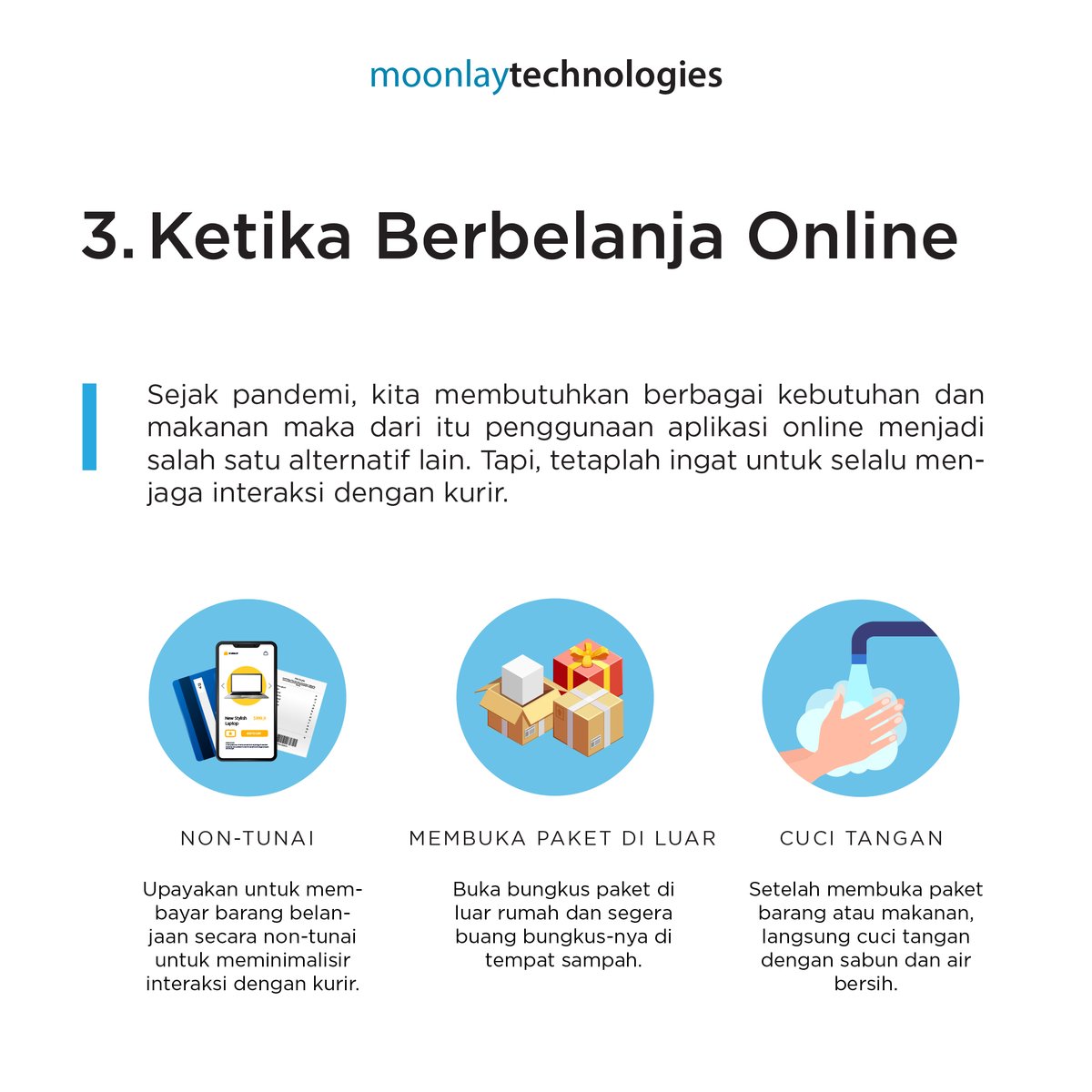moonlaytech's tweet photo. Semenjak new normal muncul membuat kita menjadi lebih bebas untuk melakukan aktivitas dan juga menerapkan kebiasaan baru yang lebih sehat.

Seperti apakah kebiasaan baru yang harus kita lakukan?

#NewNormal2020 #newlife #AdaptasiKebiasaanBaru #MenujuIndonesiaMaju https://t.co/qw4PssXN0d