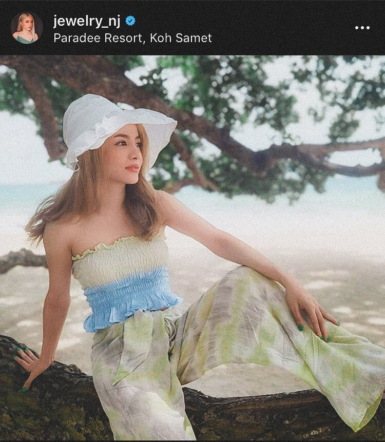 nnnewp's tweet photo. แค่ไปเที่ยวทะเลทำไมต้องพกความสวยไปเยอะขนาดนี้อะคะ ☺️☺️🌸🌈☁️🐠
#นิวจิ๋ว #Jiewpiyanut https://t.co/l8SIdmF9vk
