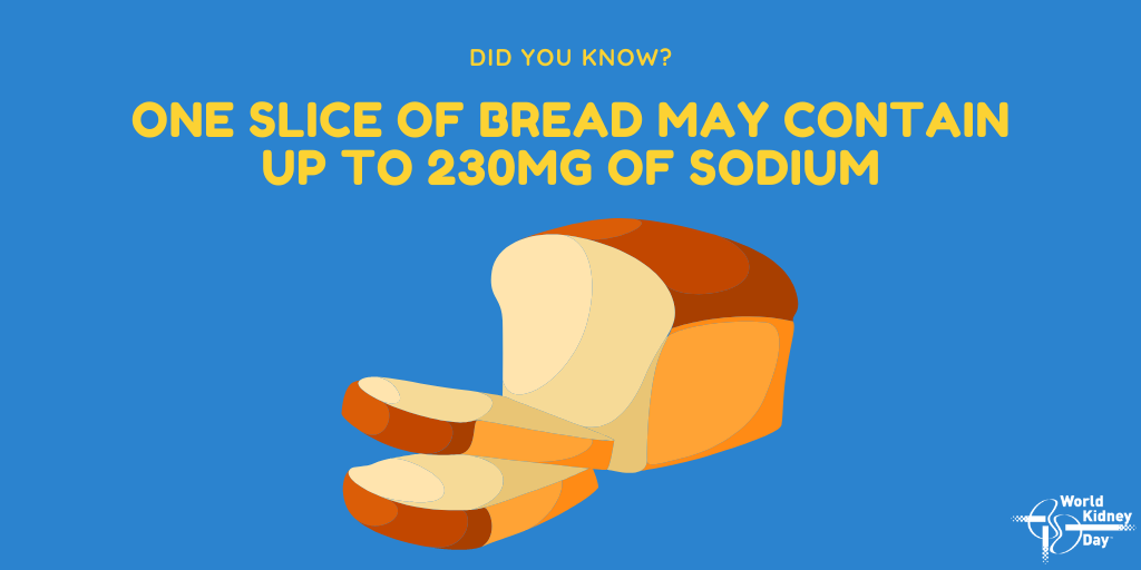 CancerNursing18's tweet photo. Diet change is crucial for managing Chronic Kidney Disease. Make sure that you check the label for #Sodium content before you buy your next loaf of bread#worldnephrologyy #webinars #august20 #callforabstracts #registertoday https://t.co/zXxPCmiCoX