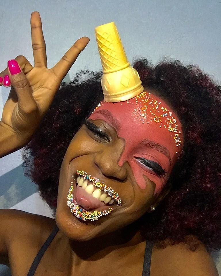 Jessy__flyyyyy's tweet photo. Oi pessoal, estou num Challenge de Makeup artístico, que é "7 dias 7 looks"... 
Então o look da Quarta-feira foi Sorvete/gelado... https://t.co/0UogWfT08W