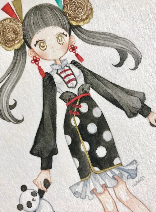 #女の子のイラストだけで興味を持ってくれる方へ届け
透明水彩でおんなのこを描いています? 