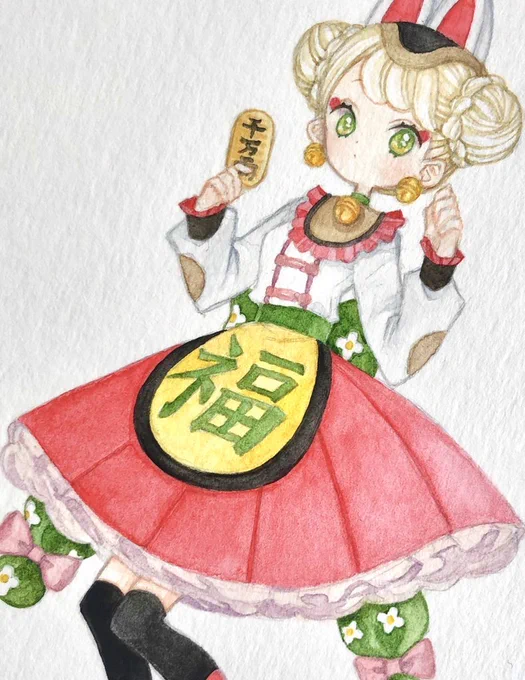 #女の子のイラストだけで興味を持ってくれる方へ届け
透明水彩でおんなのこを描いています? 