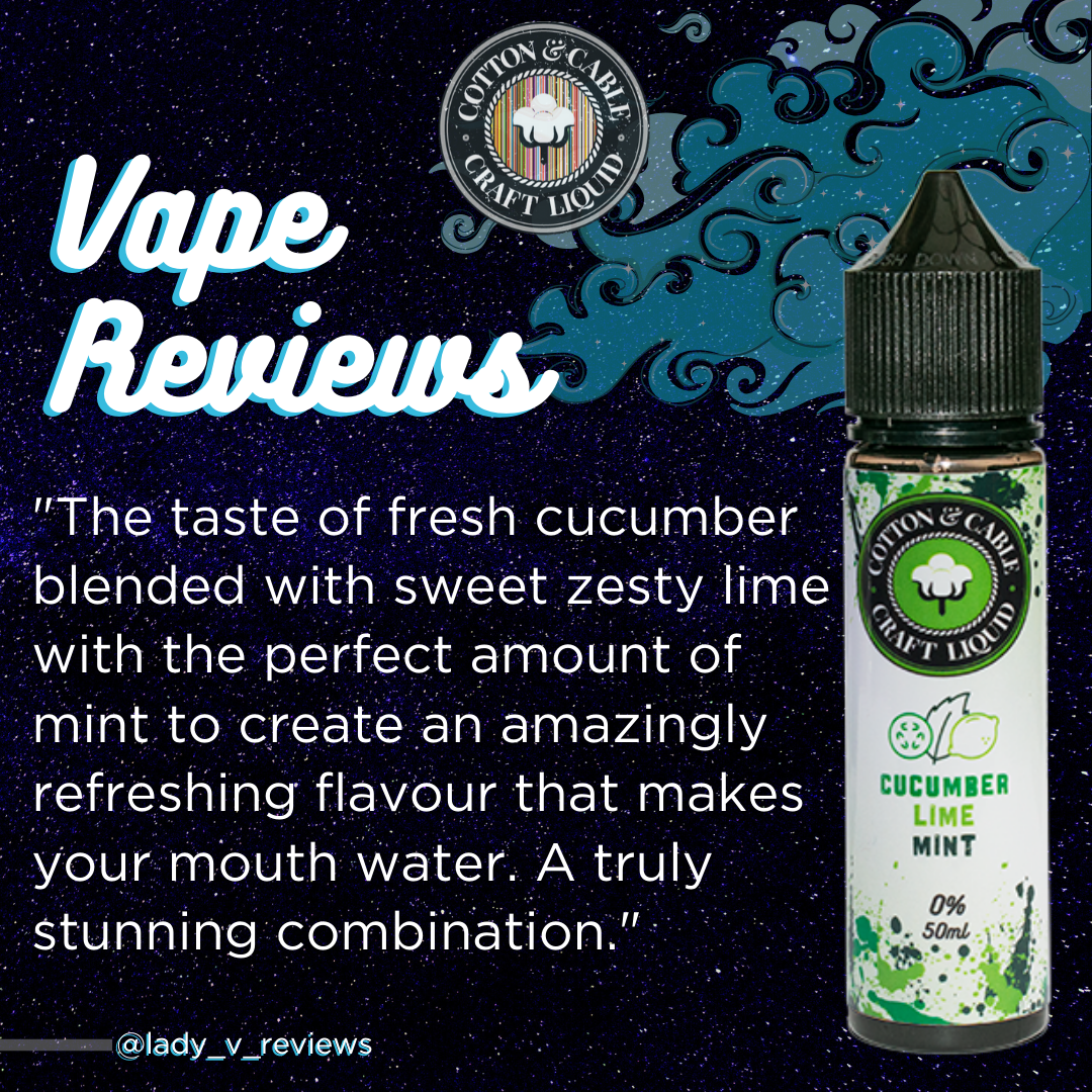 CottonAndCable's tweet photo. Cucumber Lime Mint - you'll be hard pushed to find a juice as delicious, mouth-watering and refreshing as this. Perfect for summer. Perfect for your cotton! But don't just take our word for it...
#vapingsaveslives #vape #vapers #flavourchasing https://t.co/wftlwzMsow