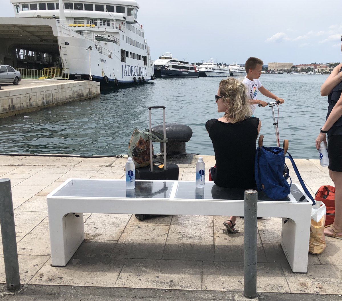 ConnectEconomy's tweet photo. Solar powered bench by @include_ltd spotted in Split, Croatia - to charge your phone and get free WiFi βοΈ #SmartCities #solarpower ππ»ππ»ππ» https://t.co/uoCPpXdETk
