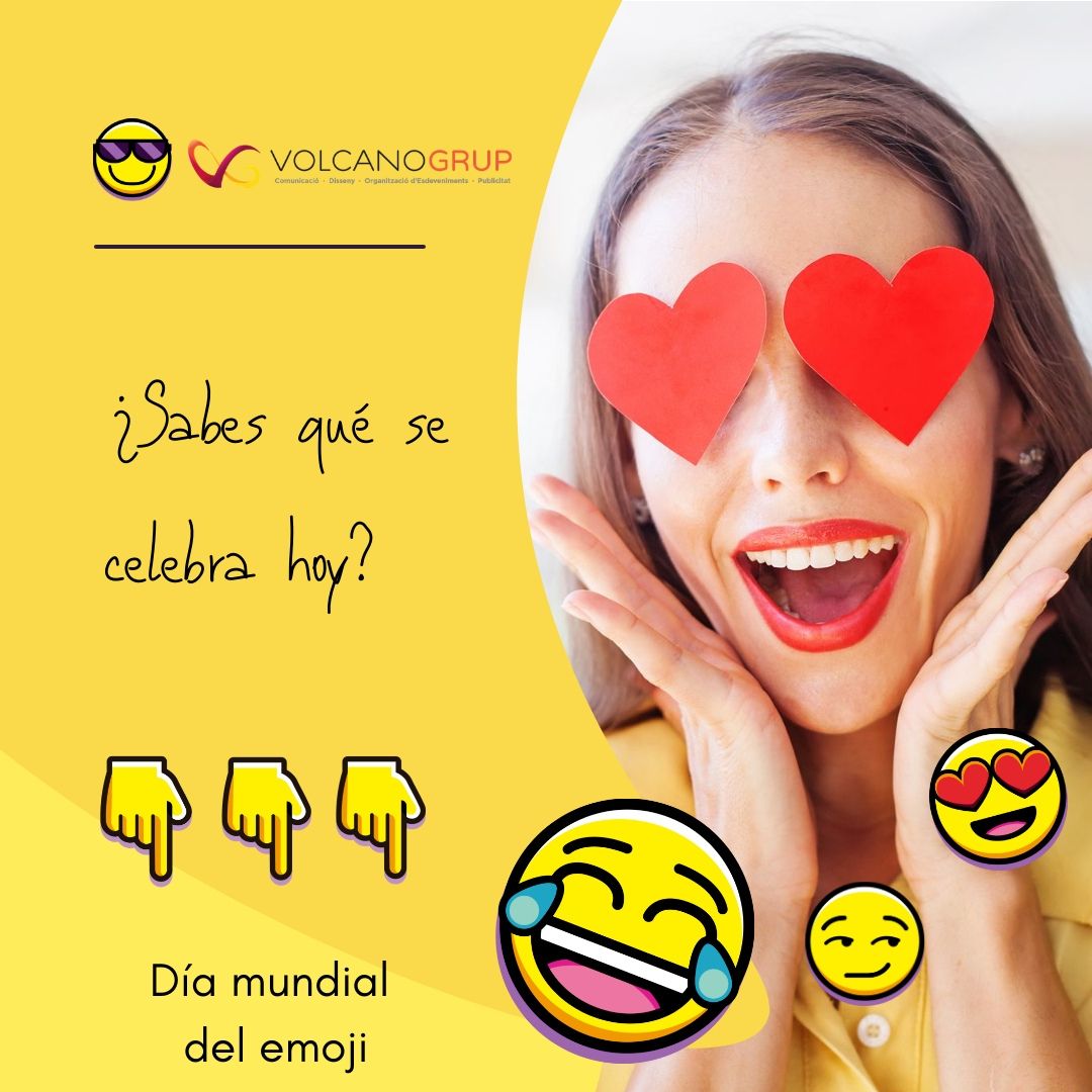 VolcanoGrup's tweet photo. ¡Hoy es el #WorldEmojiDay! 🤩
Cada vez son más los negocios que deciden incluirlos en sus estrategias de marketing para reforzar el mensaje de marca, generar valor y crear engagement. 
🤔👍😘💃... ¿Cuál dirías que es el emoji que más usas en tu día a día? https://t.co/jVnUauIvfZ