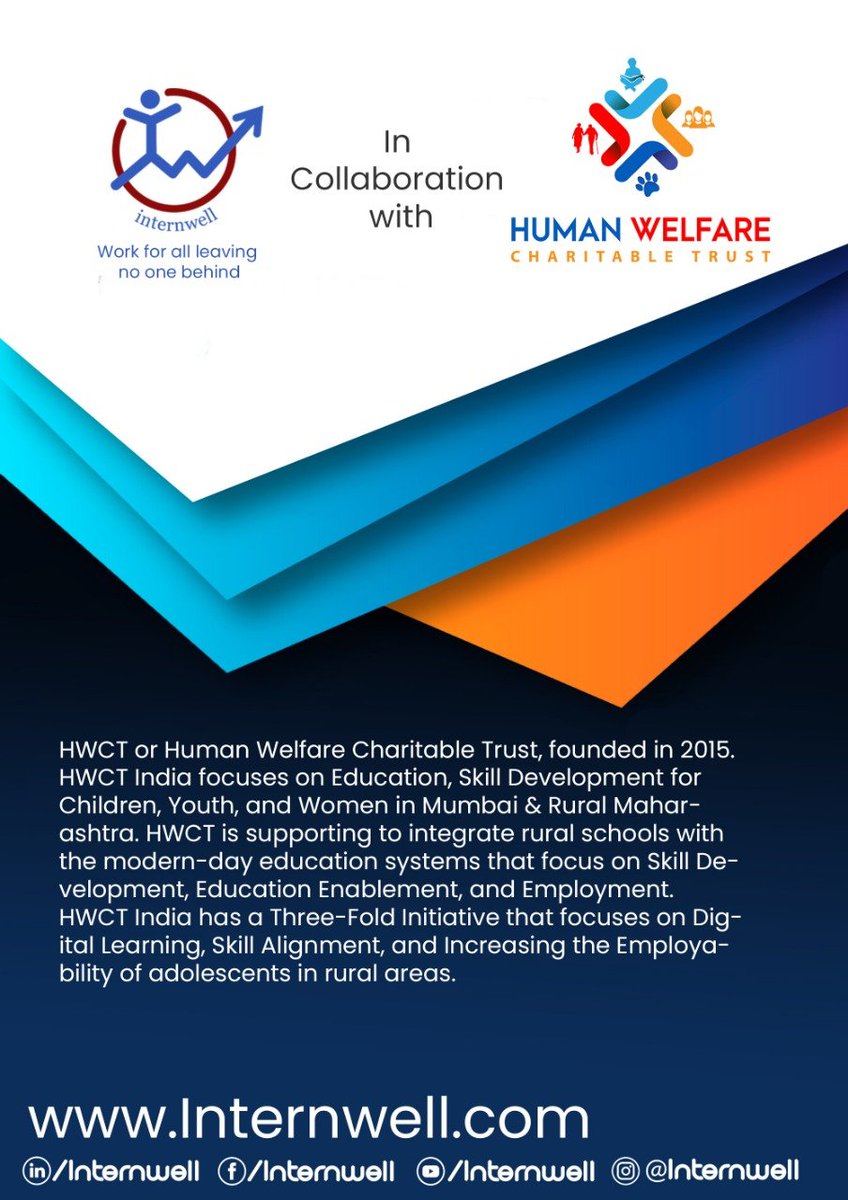 InternWell's tweet photo. @InternWell and @hwctindia FOUNDATION will be working hand in hand to support those who are in need and adversely affected by the COVID-19 crisis.
#HWCTIndia #internwell #COVIDHelp #ngo #PoorPeoplesCampaign #society #india #Self4society https://t.co/CqHfpVoKE2