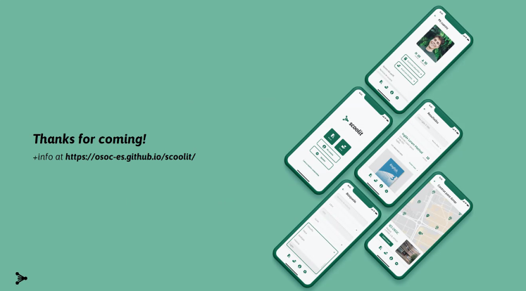 oSocode_es's tweet photo. Todo en abierto. Los miembros de #scoolit nos dejan el enlace a su desarrollo para que se pueda consultar, ¡échanos una mano para dar a conocer este servicio para familias y estudiantes!
#oSoc20 https://t.co/B3I9uQf9fg