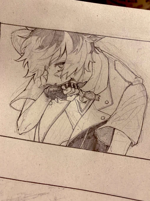 あんまうまくいかんかったから描きかけだけど供養する 