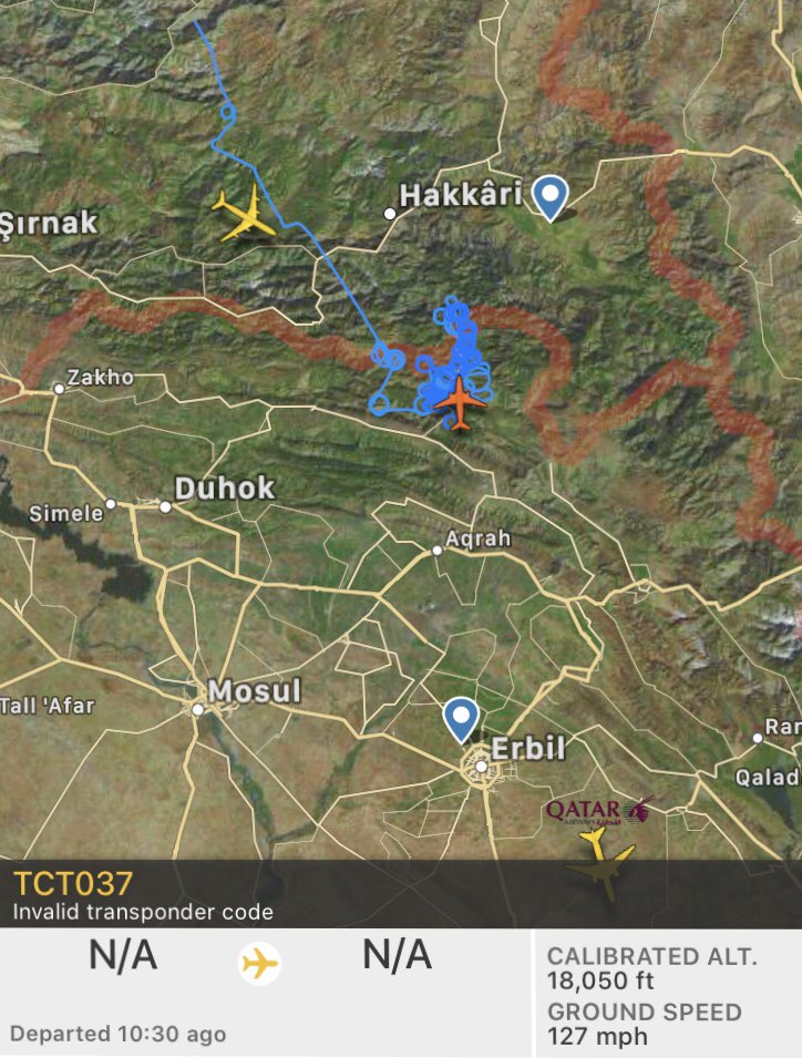 jedwardmeredith's tweet photo. Turkish UAV TCT037 currently active on the border https://t.co/UoNBU1YQL6