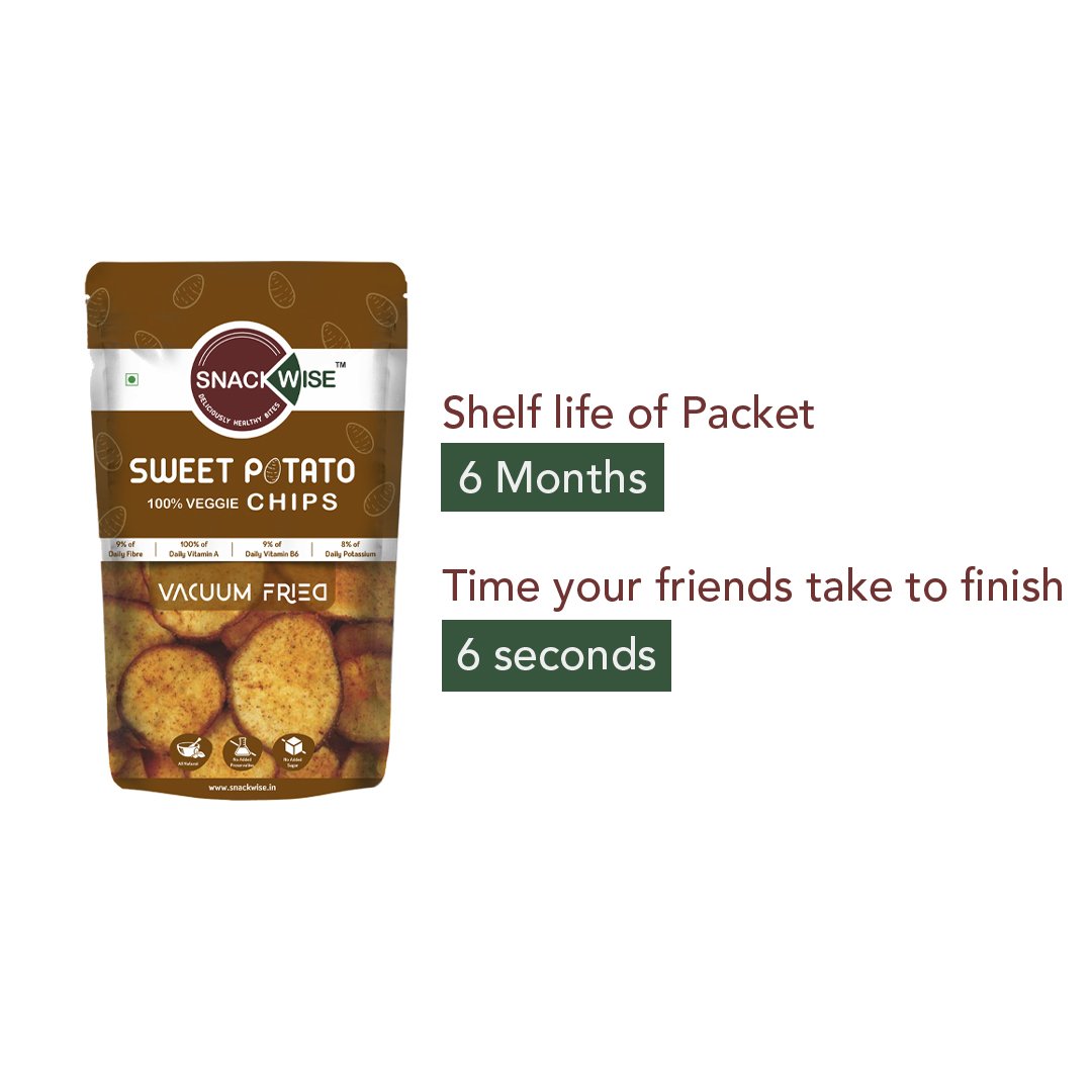 Snackwise_India's tweet photo. Beware! Chips are observed to be finished within seconds in a group of friends.
#Snacks #sweetpotato https://t.co/jtZkfStQS3