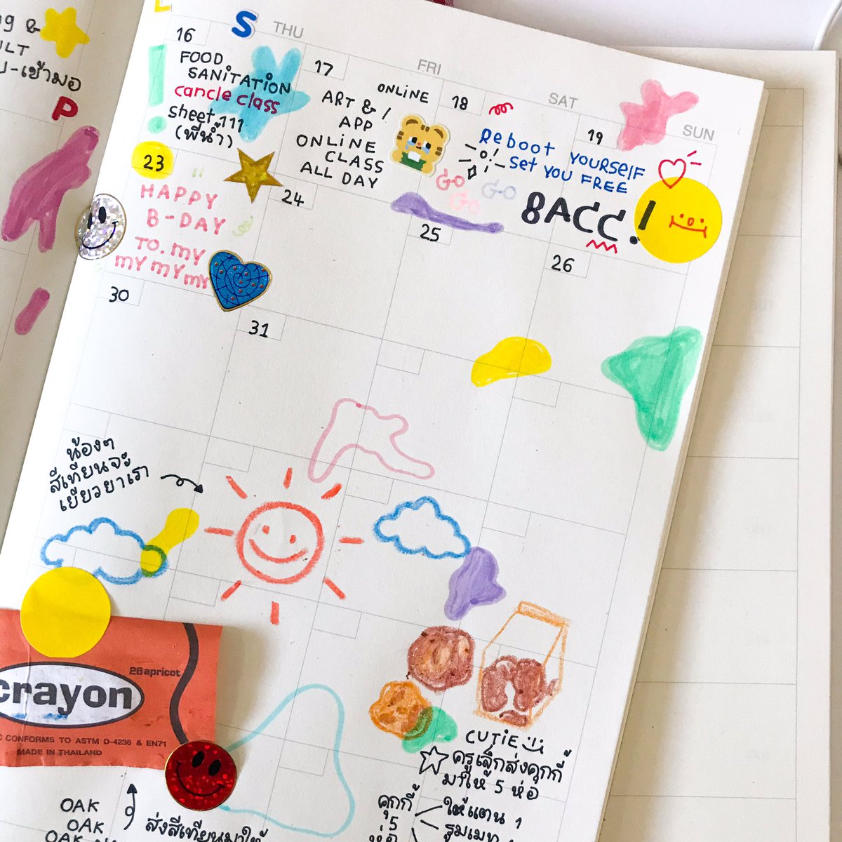 — เปรียบเทียบแพลนเนอร์แต่ละแบบให้ดูกันค่ะ ตัวรายสัปดาห์ เราจะสามารถเขียนดีเทลงาน ลิสต์ต่างๆได้มากกว่า ตัวรายเดือนจะเห็นเป็นภาพรวมกว้างๆทั้งเดือนไปเลย •ܫ•

weekly                monthly