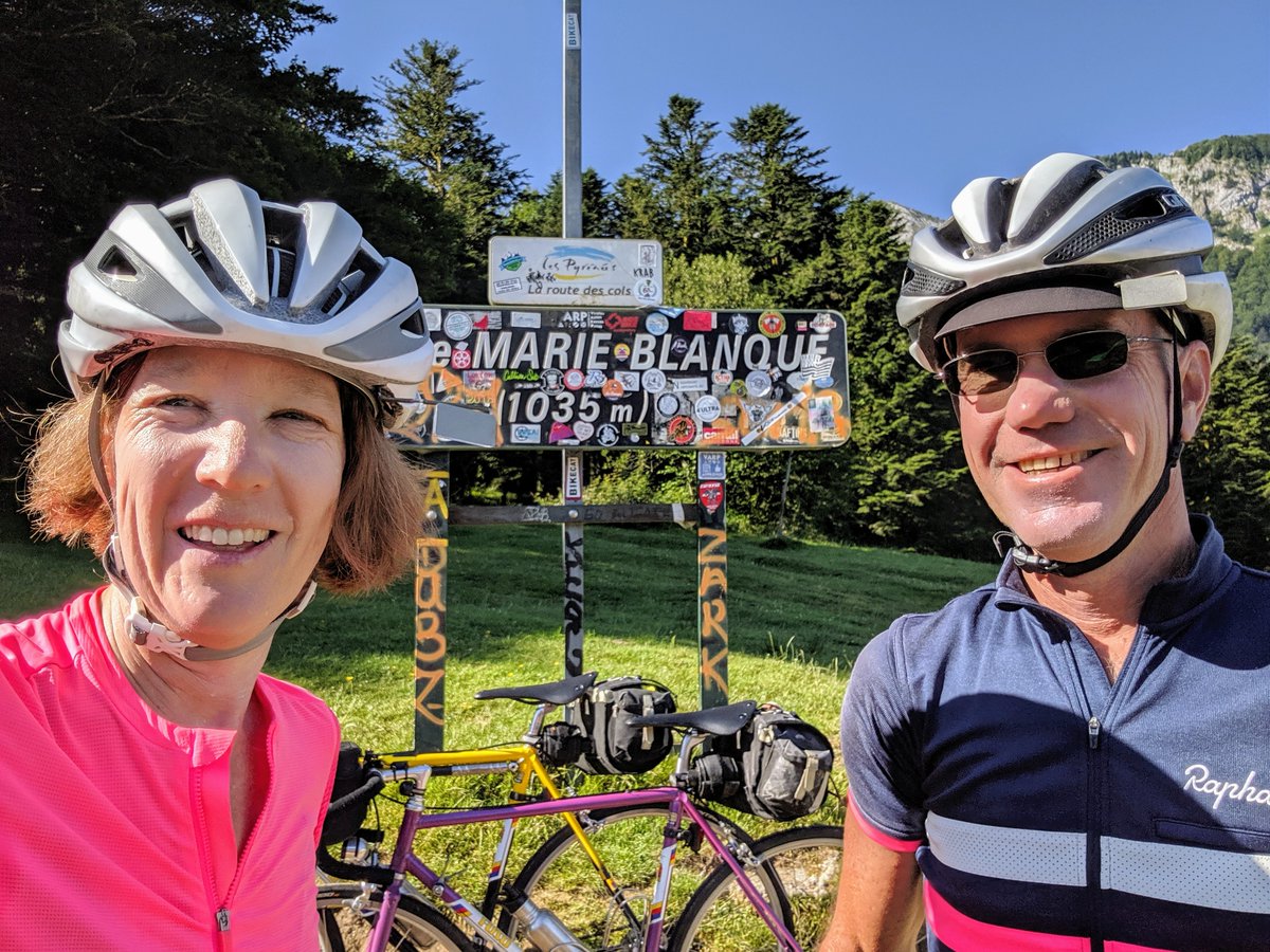 StacyKTweets's tweet photo. #Thistimelastyear Day 13 of 35 on 100 Cols Tocht - The World's Toughest Bike Tour w @SuperFly508! 66 miles & 10,500' of climbing- Cols de Marie Blanque & d'Aubisque in Pyréneés Mtns unsupported, tough day!#cycling #100Cols #CentCols https://t.co/n8L0JR2LWx https://t.co/NrWRT2Oi5Y https://t.co/AnvOyhORaa