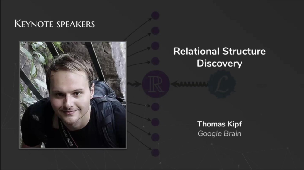 tkipf's tweet photo. I will be talking about Relational Structure Discovery today at the Graph Representation Learning (and Beyond) workshop at ICML. The talk will be live-streamed at 9:30 CEST. Join us (w/ @xbresson) for live Q&amp;A after the talk! Slide credit: @PetarV_93 https://t.co/NrGrIoOQUj