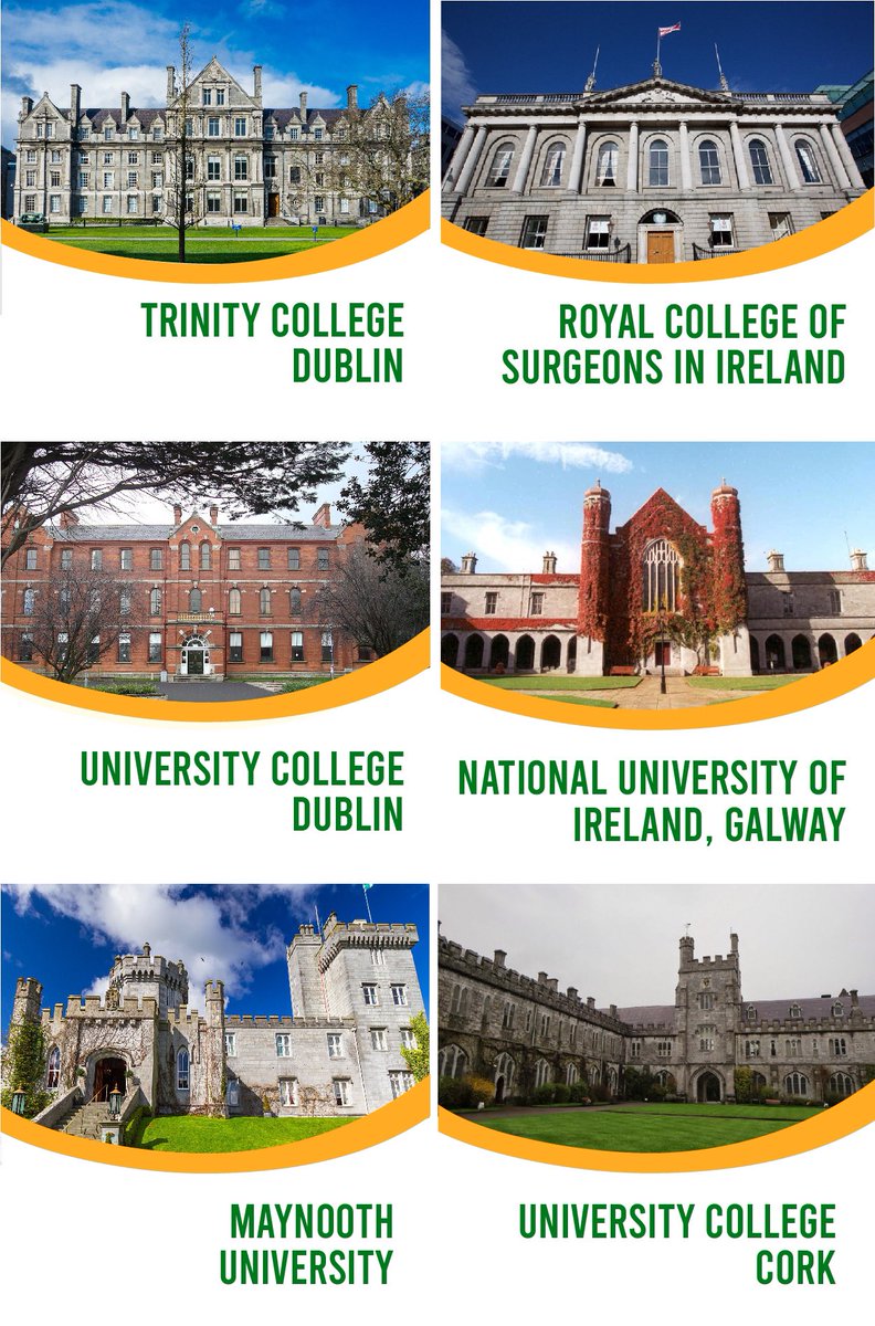 nbyula's tweet photo. Highly ranked universities, incredible nature, vibrant streets, and water canals are just some of the reasons why many international students choose Ireland to study.

Here are the top universities in Ireland 🇮🇪 https://t.co/IqFRAaReKP